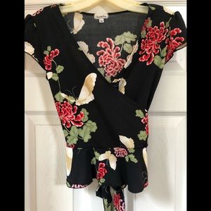 1940’s style peplum top Medium